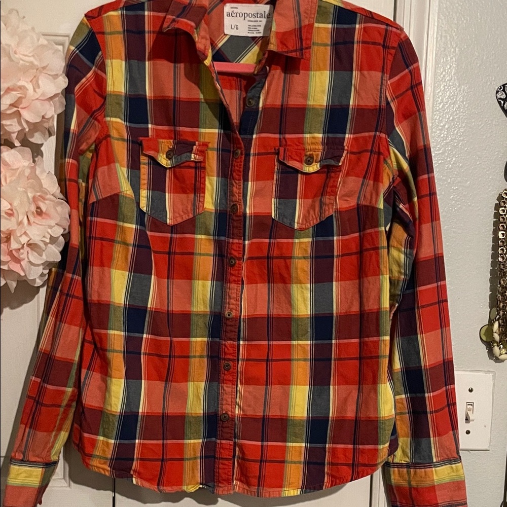 Aeropostale Multicolor Plaid Shirt